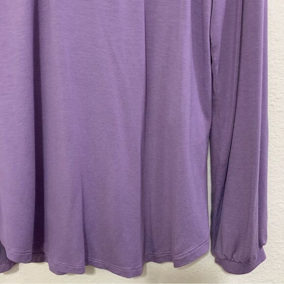 CHARTER CLUB Pajama Top Women’s Medium Purple long sleeve stretch. - Picture 4 of 11
